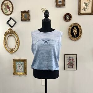 Vintage Y2K Harley-Davidson Blue Marble Tank Top biker size XL